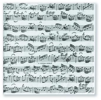 Servietten mit Noten von Johann Sebastian Bach 