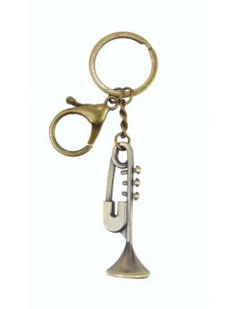 Schlüsselanhänger "Trompete" Metall 