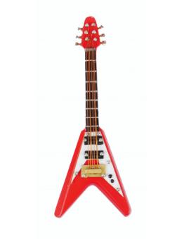 Deko rote E-Gitarre, Minitaur-E-Gitarre in Rot für Musiker, Puppenhaus, Weihnachtsbaum, Dekoration, Zubehör 